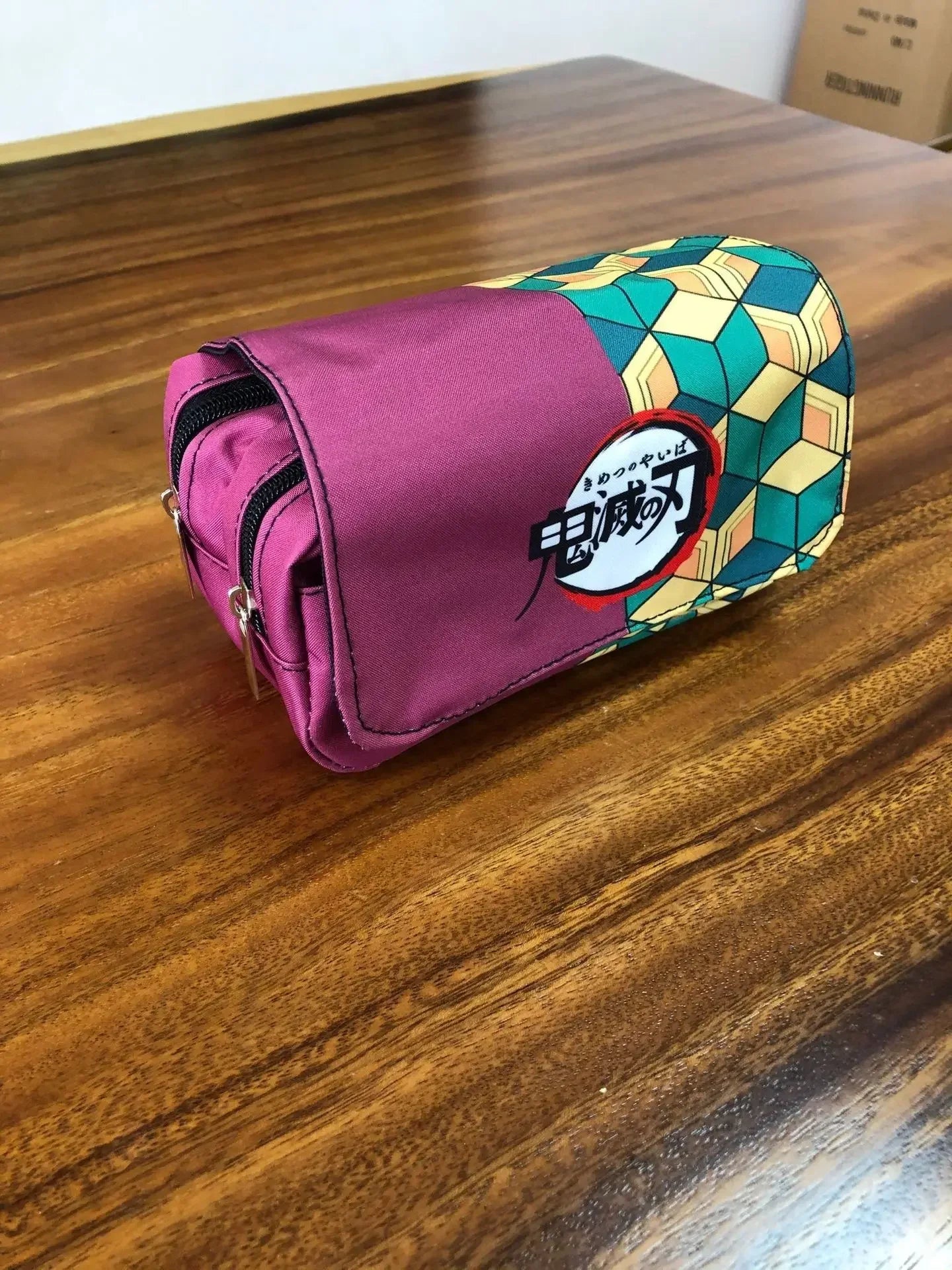 Demon Slayer 3D Anime Pen Bag Student Storage Bag Tanjirou Nezuko Zenitsu Giyuu Cartoon Pen Box Cute Boys Girls Pencil Case