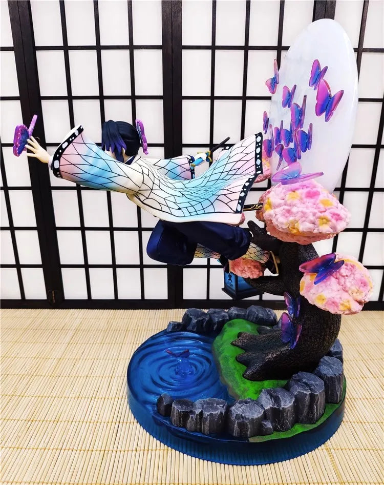 36cm Demon Slayer Anime Figure Kochou Shinobu GK Anime Figures 1/6 PVC Statue Model Kimetsu No Yaiba Figurine Ornament Toy Gift