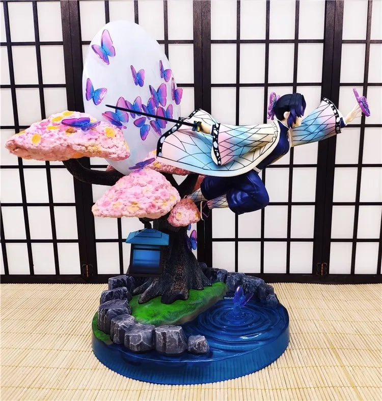 36cm Demon Slayer Anime Figure Kochou Shinobu GK Anime Figures 1/6 PVC Statue Model Kimetsu No Yaiba Figurine Ornament Toy Gift