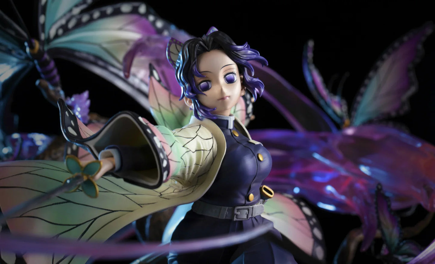 36cm Demon Slayer Anime Figure Kochou Shinobu GK Anime Figures 1/6 PVC Statue Model Kimetsu No Yaiba Figurine Ornament Toy Gift
