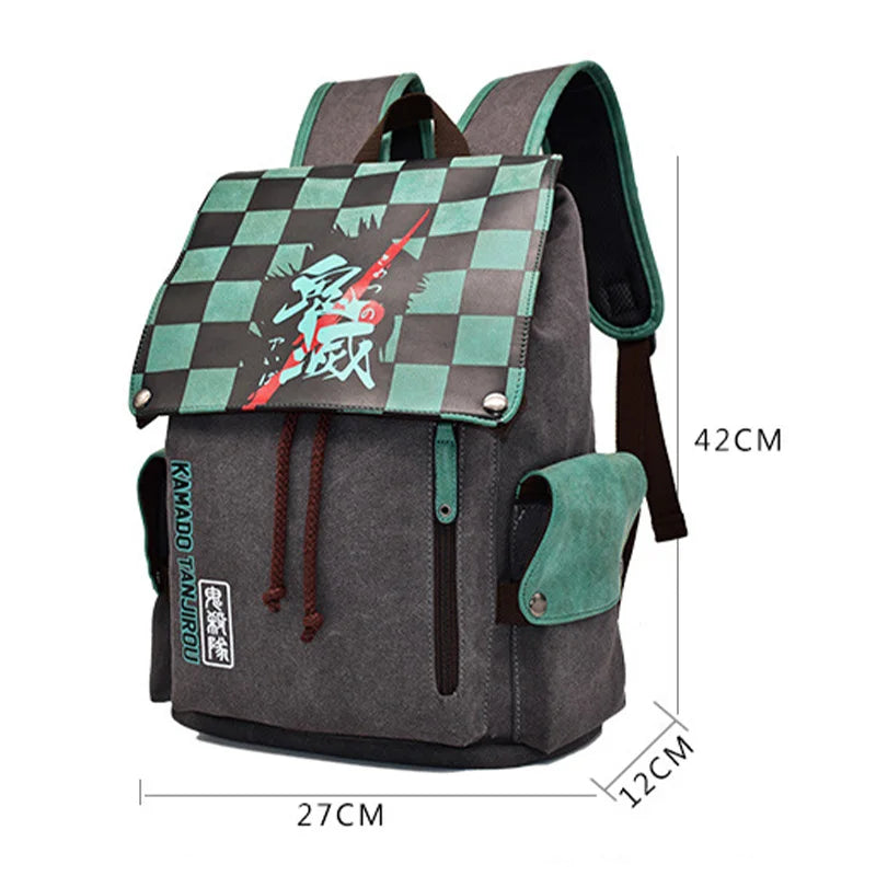 Demon Slayer Anime Backpacks Cosplay Anime Figure Tomioka Giyuu Kamado Nezuko Agatsuma Zenitsu Kamado Tanjirou Cute School Bags