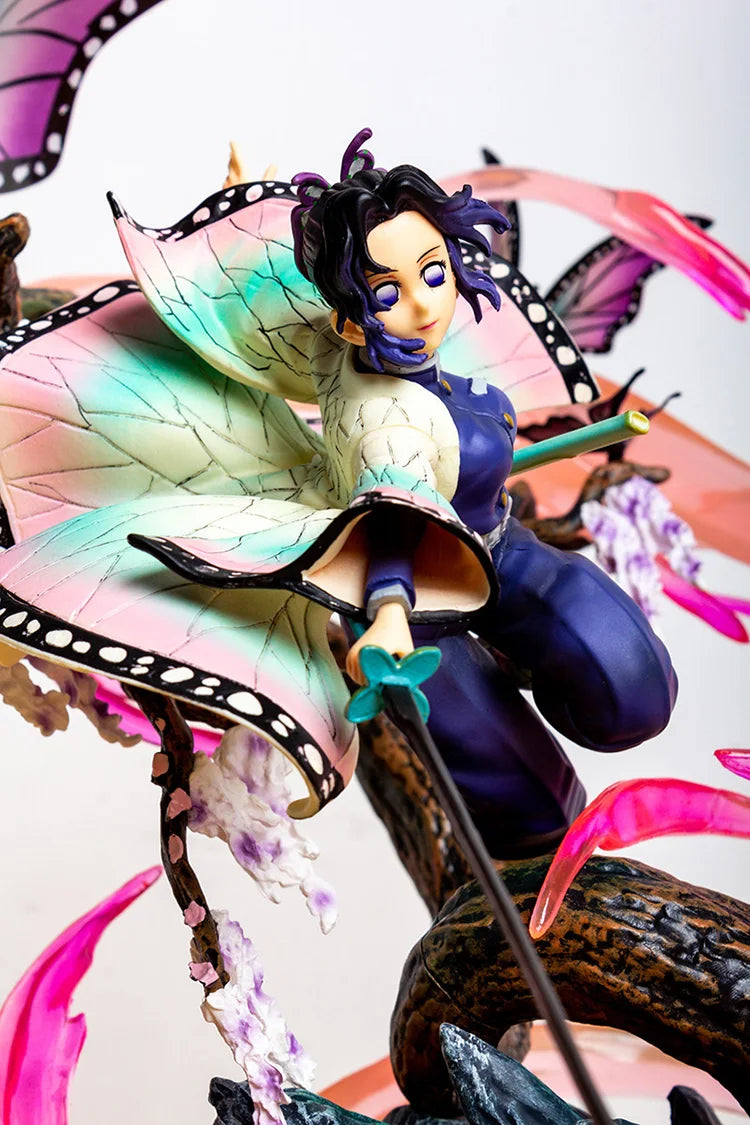 36cm Demon Slayer Anime Figure Kochou Shinobu GK Anime Figures 1/6 PVC Statue Model Kimetsu No Yaiba Figurine Ornament Toy Gift