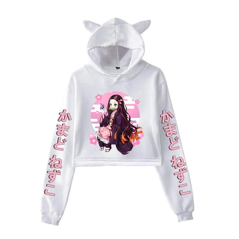 Kamado Nezuko Printed cat ear hoodie