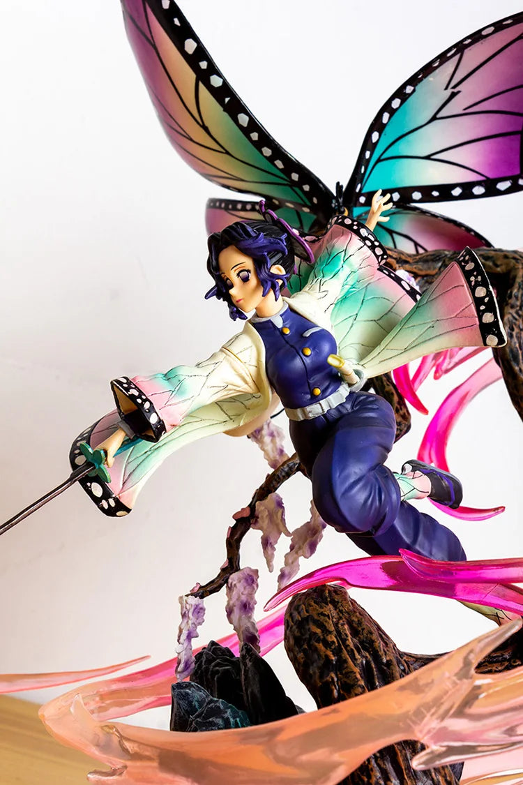36cm Demon Slayer Anime Figure Kochou Shinobu GK Anime Figures 1/6 PVC Statue Model Kimetsu No Yaiba Figurine Ornament Toy Gift