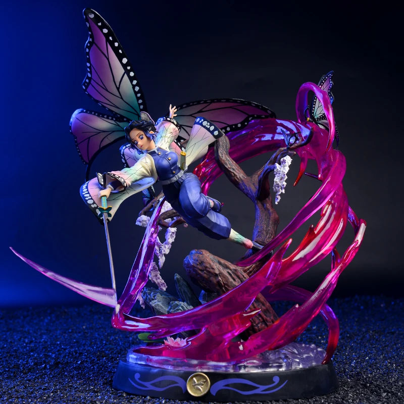 36cm Demon Slayer Anime Figure Kochou Shinobu GK Anime Figures 1/6 PVC Statue Model Kimetsu No Yaiba Figurine Ornament Toy Gift