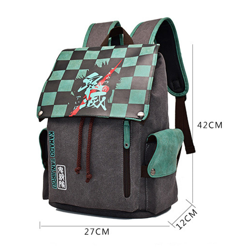 Demon Slayer Anime Backpacks Cosplay Anime Figure Tomioka Giyuu Kamado Nezuko Agatsuma Zenitsu Kamado Tanjirou Cute School Bags