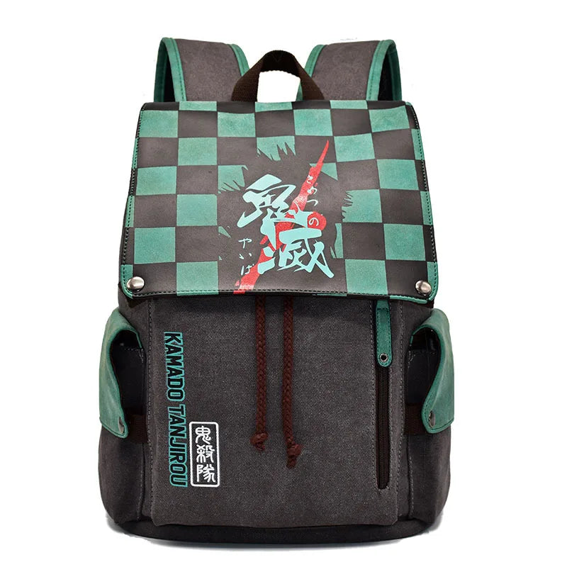 Demon Slayer Anime Backpacks Cosplay Anime Figure Tomioka Giyuu Kamado Nezuko Agatsuma Zenitsu Kamado Tanjirou Cute School Bags