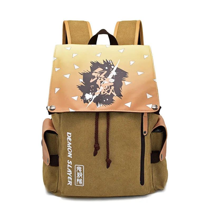 Demon Slayer Anime Backpacks Cosplay Anime Figure Tomioka Giyuu Kamado Nezuko Agatsuma Zenitsu Kamado Tanjirou Cute School Bags
