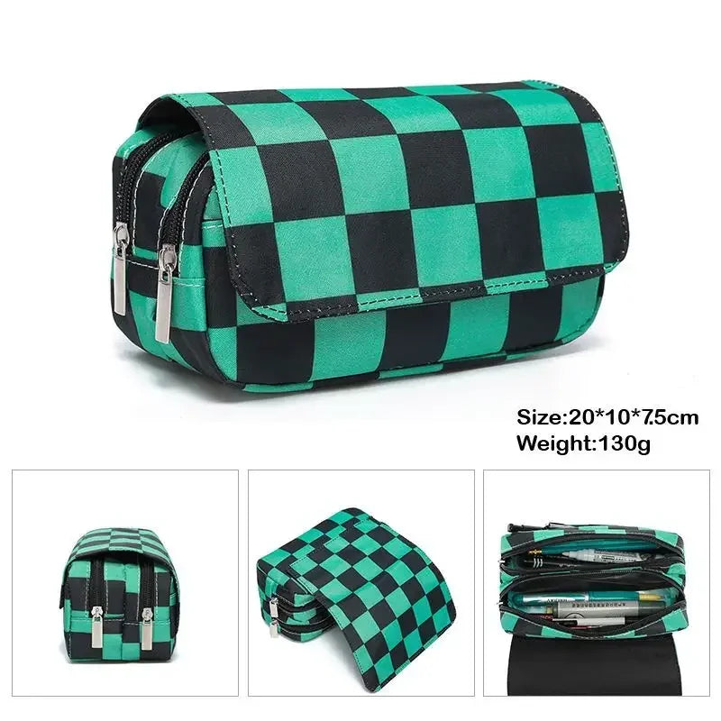 Demon Slayer 3D Anime Pen Bag Student Storage Bag Tanjirou Nezuko Zenitsu Giyuu Cartoon Pen Box Cute Boys Girls Pencil Case