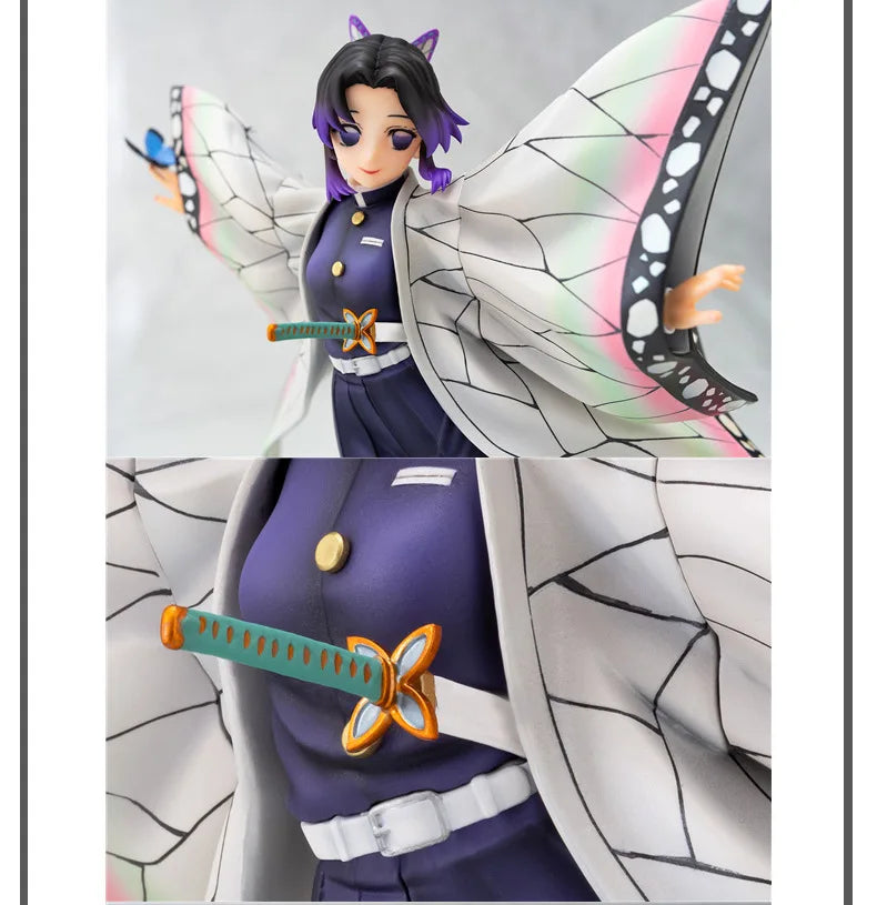 36cm Demon Slayer Anime Figure Kochou Shinobu GK Anime Figures 1/6 PVC Statue Model Kimetsu No Yaiba Figurine Ornament Toy Gift
