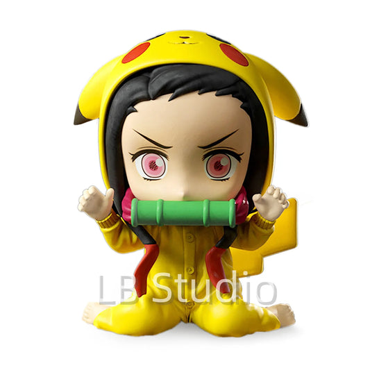 Anime Demon Slayer Figure Kamado Nezuko Cos Pikachu