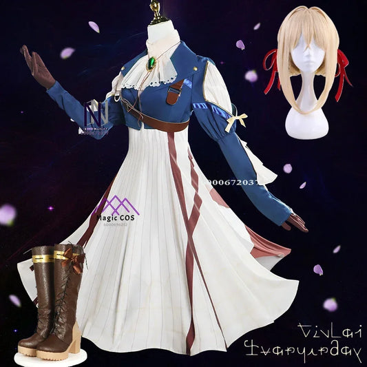 Violet Evergarden  - Violet Cosplay (Costume, wig and shoes seperate)