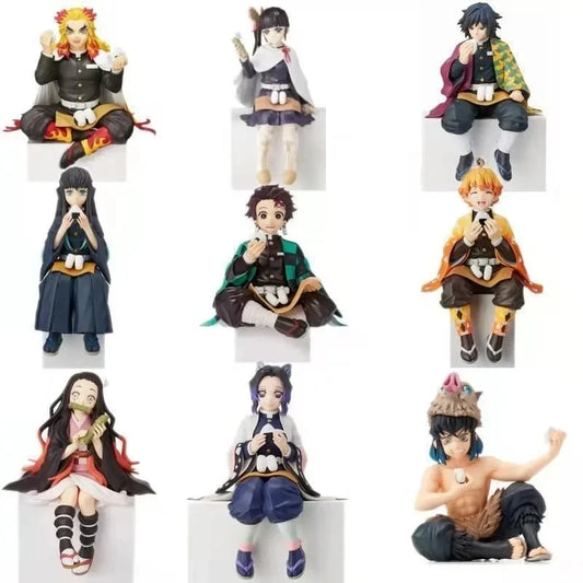 Demon Slayer Action Figure Kimetsu No Yaiba Anime Figures Nezuko Zenitsu Giyuu Kyoujurou Mitsuri Muichirou Doll Toys for Kids