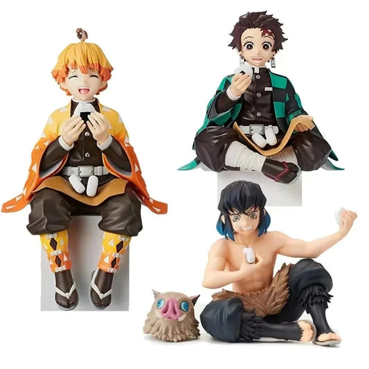 Demon Slayer Action Figure Kimetsu No Yaiba Anime Figures Nezuko Zenitsu Giyuu Kyoujurou Mitsuri Muichirou Doll Toys for Kids