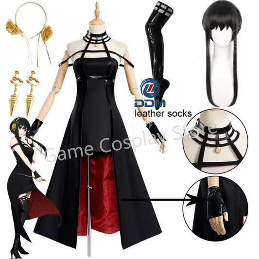 Spy x Family Yor Forger Cosplay (Costume set, Costume set + Wig)