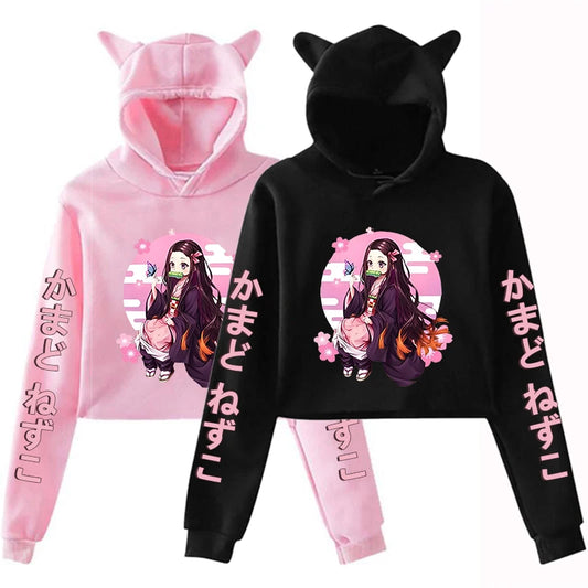 Kamado Nezuko Printed cat ear hoodie
