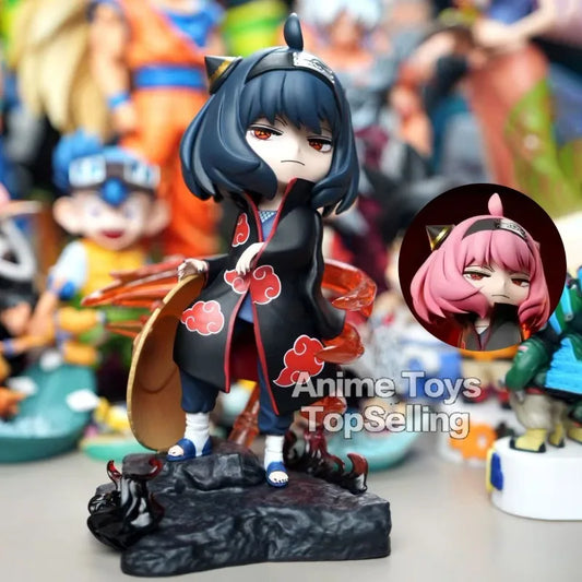 18cm/7.1in Anime Spy Family Figure Anya Forger Cos Itachi Uchiha